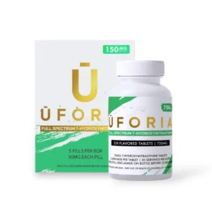 uforia full spectrum 7 hydroxymitragynine tablets green 30mg per tablet